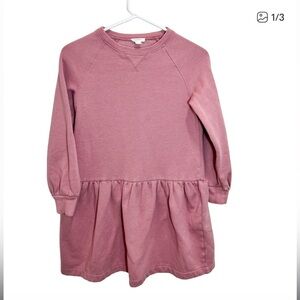 Jcrew Girls' Dusty Rose Long-Sleeve Sweatshirt-Dress